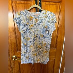 Women’s Philosophy Shirt Size 1X White and Blue